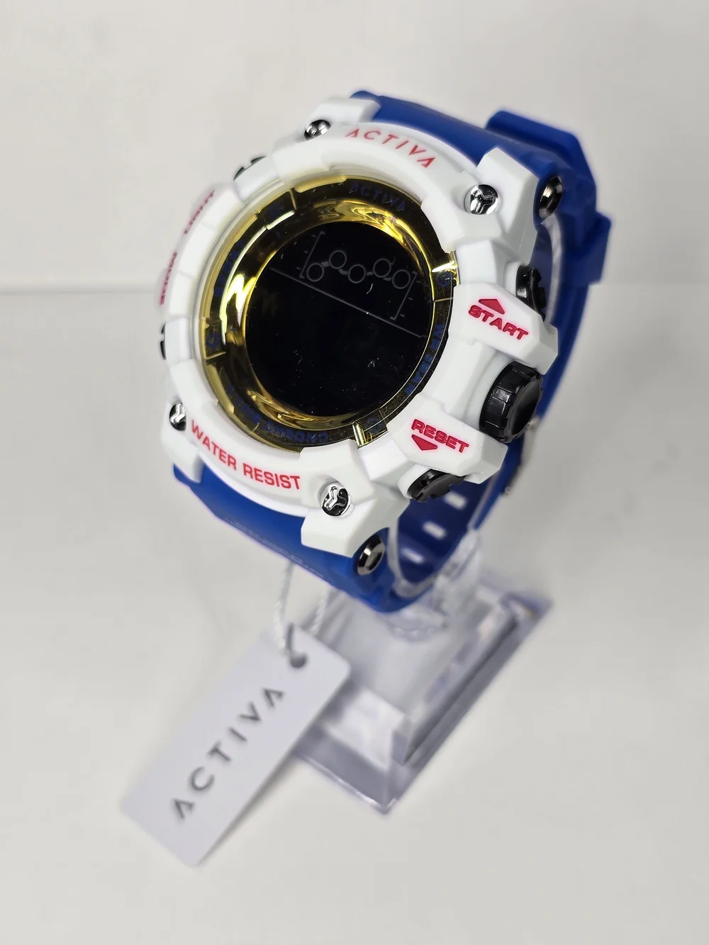 Activa Summit X Invicta Unisex Digital Watch - 50mm. Blue, Yellow (ACW8082-013)